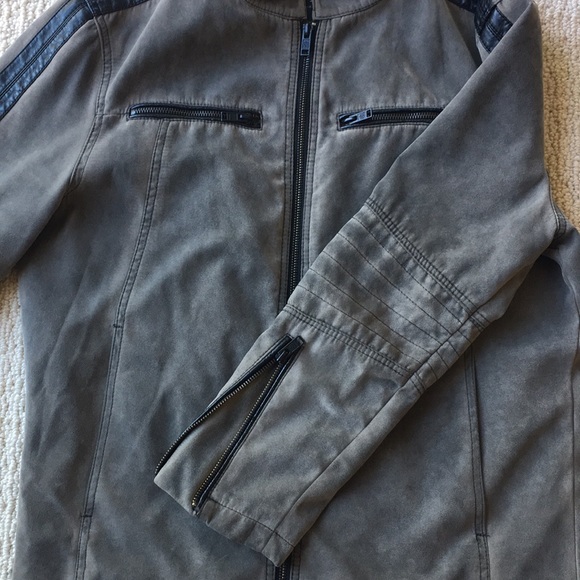 Faux Leather Motorcycle / Dystopian Jacket - Picture 3 of 8